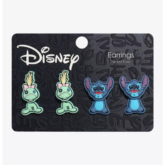 Disney Stitch Scrump Front/Back Earring Set - NWT - Picture 1 of 2